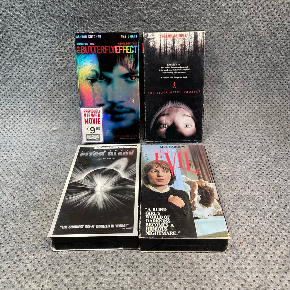 VHS Horror, Sci-fi, Thriller, Suspense Lot of 4 Tested